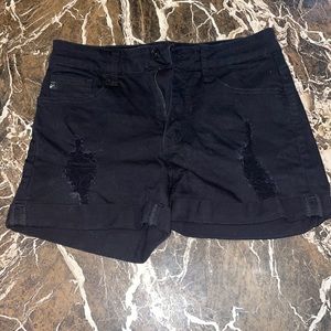 Kancan Womens Black Denim Shorts Size 7/27